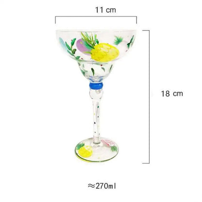 Creative  Handmade Colorful Cocktail Glasses -  Margarita, Wine, Martini Glasses