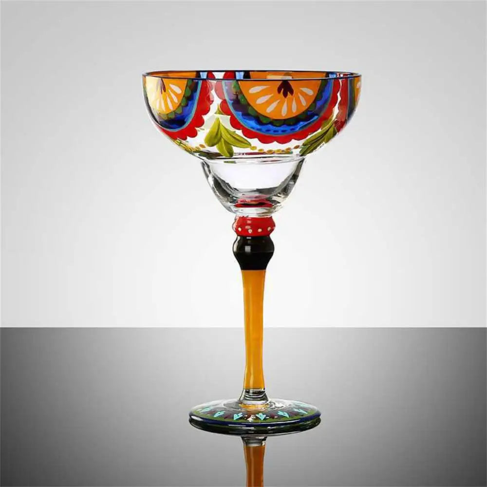 Creative  Handmade Colorful Cocktail Glasses -  Margarita, Wine, Martini Glasses